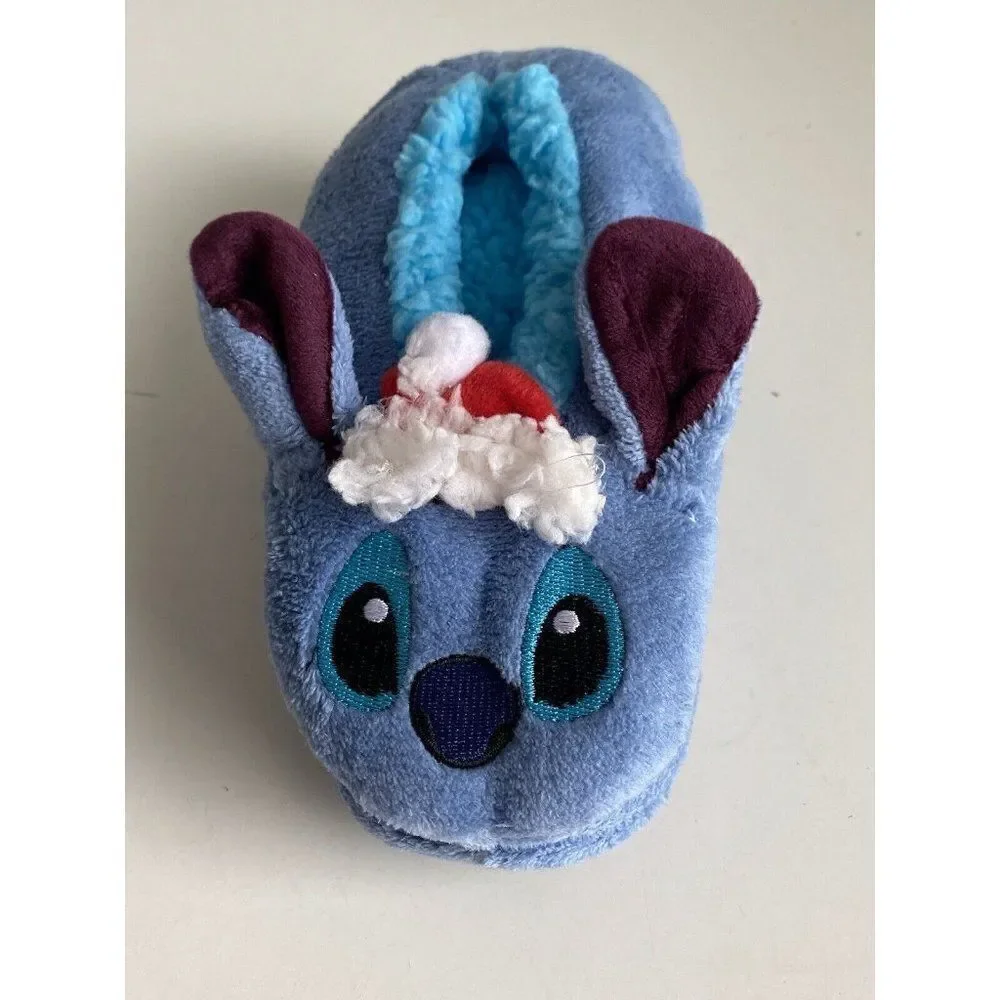 Disney Stitch Slipper Cozy Socks‎ Snuggle Toes Disney Christmas Winter Santa Hat